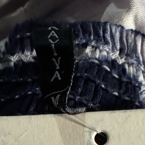 Womens Raviya Tie Dye Strapless Smocked Maxi Dress Cover up Medium White Blue - Picture 16 of 16